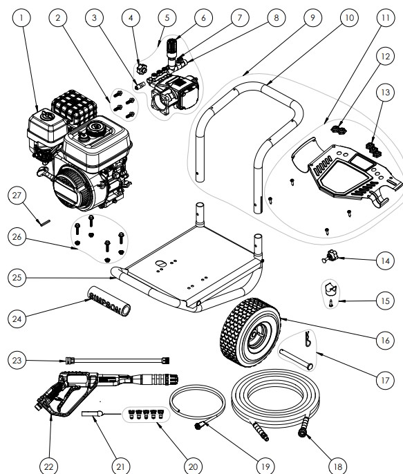 SIMPSON PS61370 pressure washer replacement parts